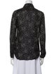 Saint Laurent Printed Long Sleeve Button-Up Top