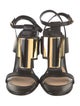 Saint Laurent Janis Leather T-Strap Sandals