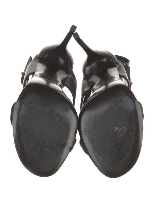 Saint Laurent Janis Leather T-Strap Sandals
