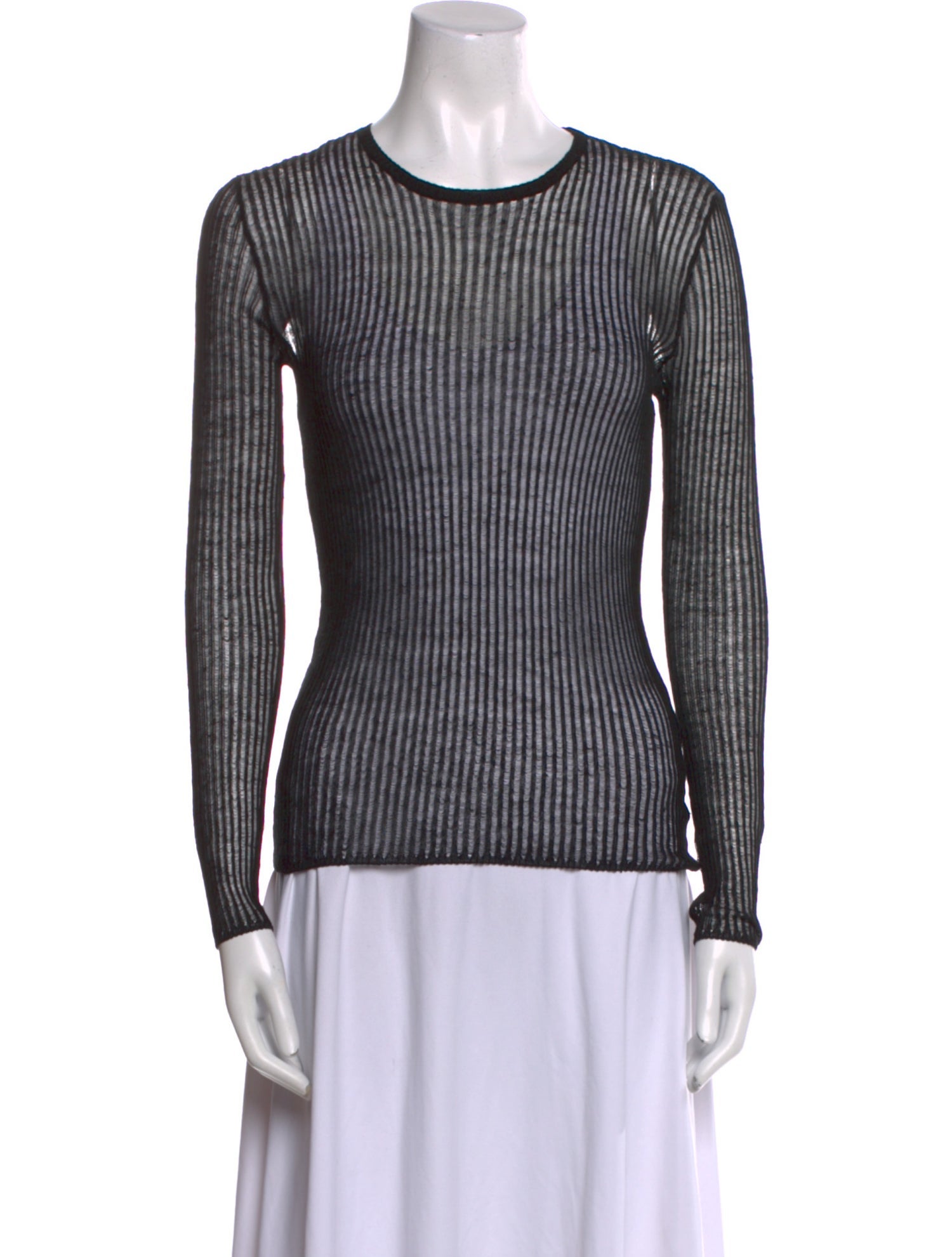 Saint Laurent Linen Crew Neck Top