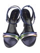 Saint Laurent Leather Colorblock Pattern Sandals