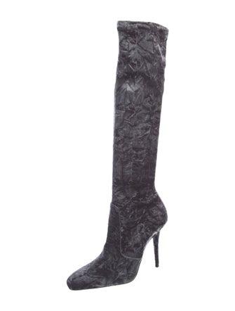 Saint Laurent Velvet Boots