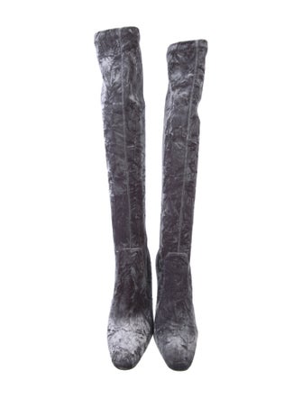 Saint Laurent Velvet Boots