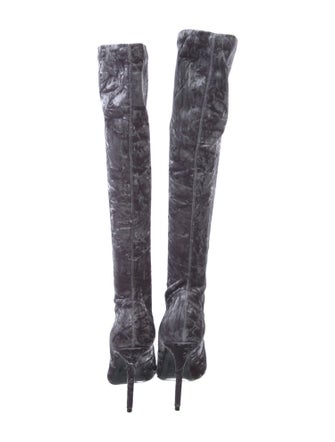Saint Laurent Velvet Boots