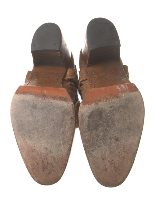 Saint Laurent Suede Moto Boots