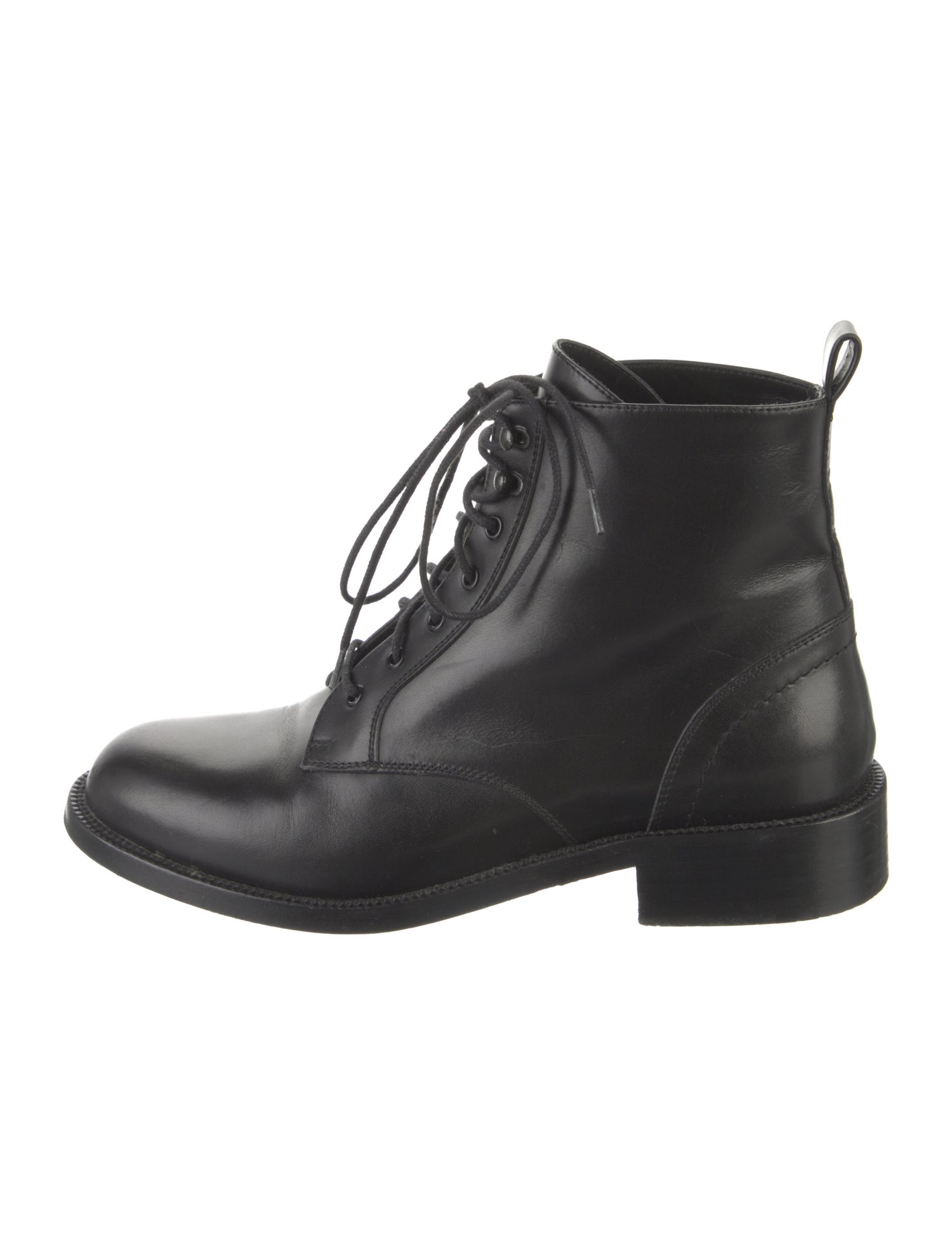 Saint Laurent Leather Combat Boots