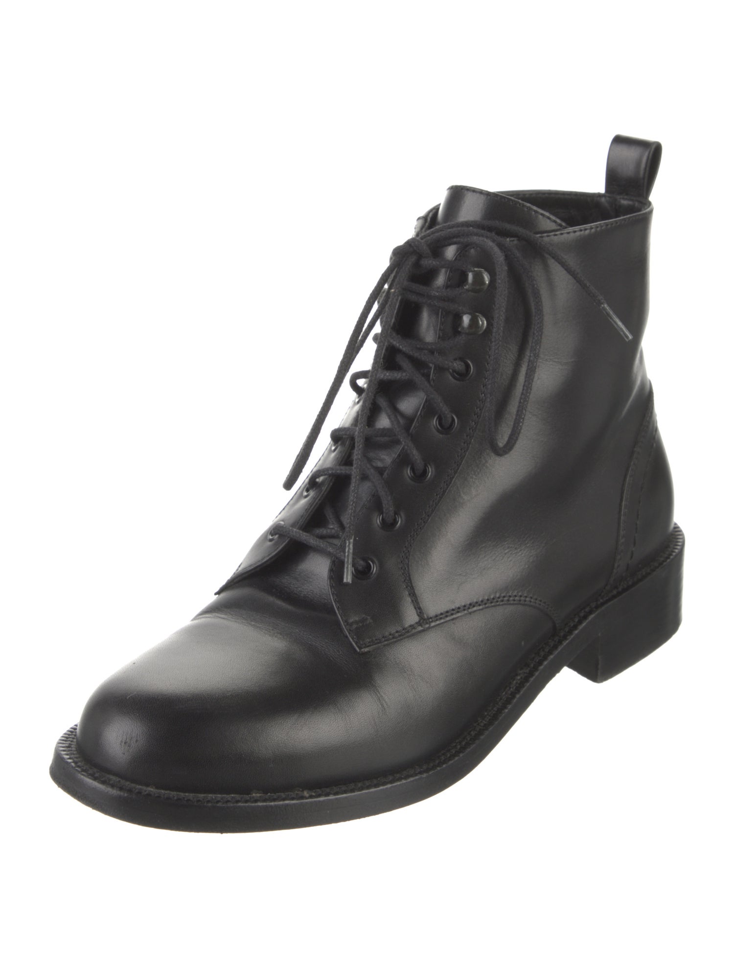 Saint Laurent Leather Combat Boots
