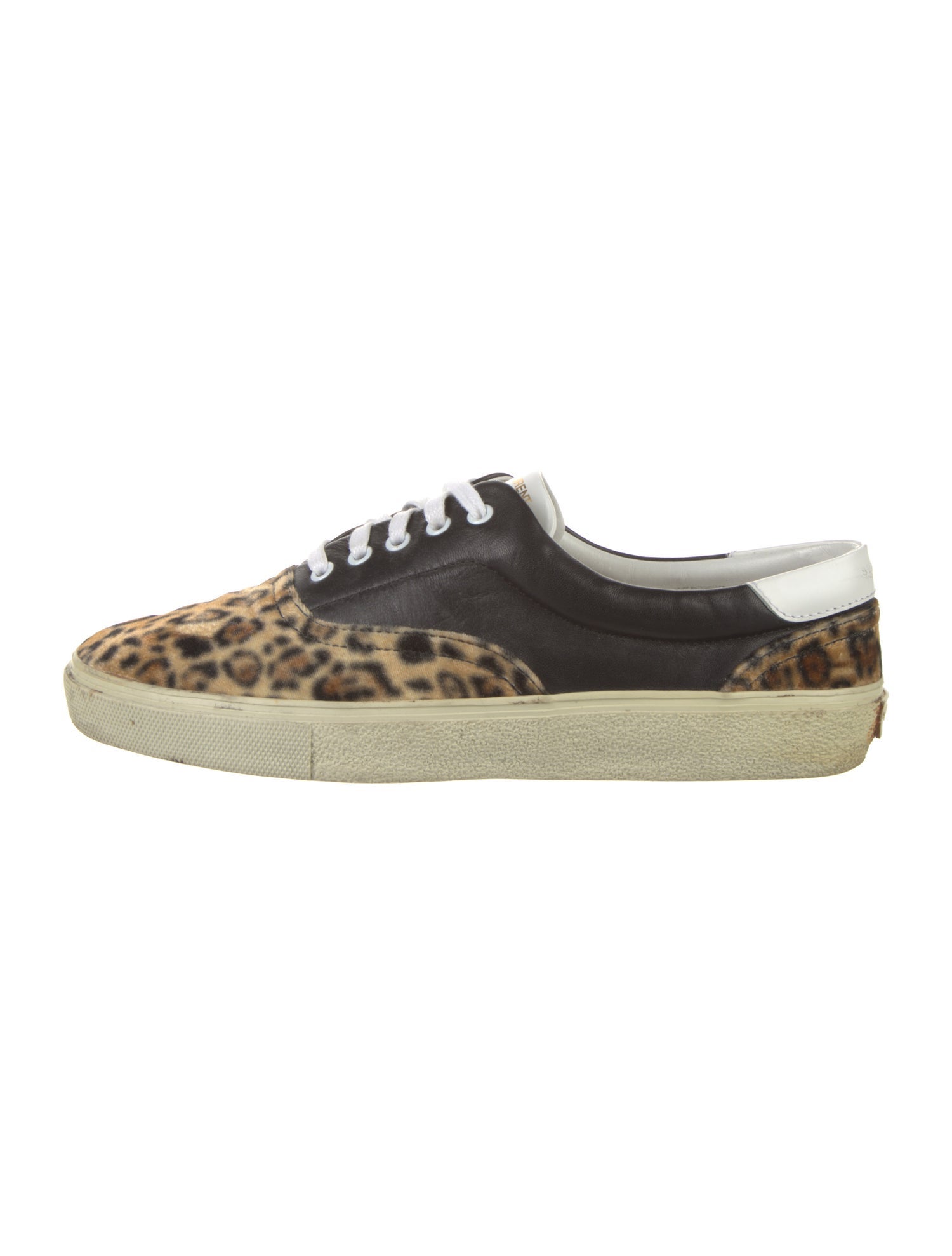 Saint Laurent Leather Animal Print Sneakers
