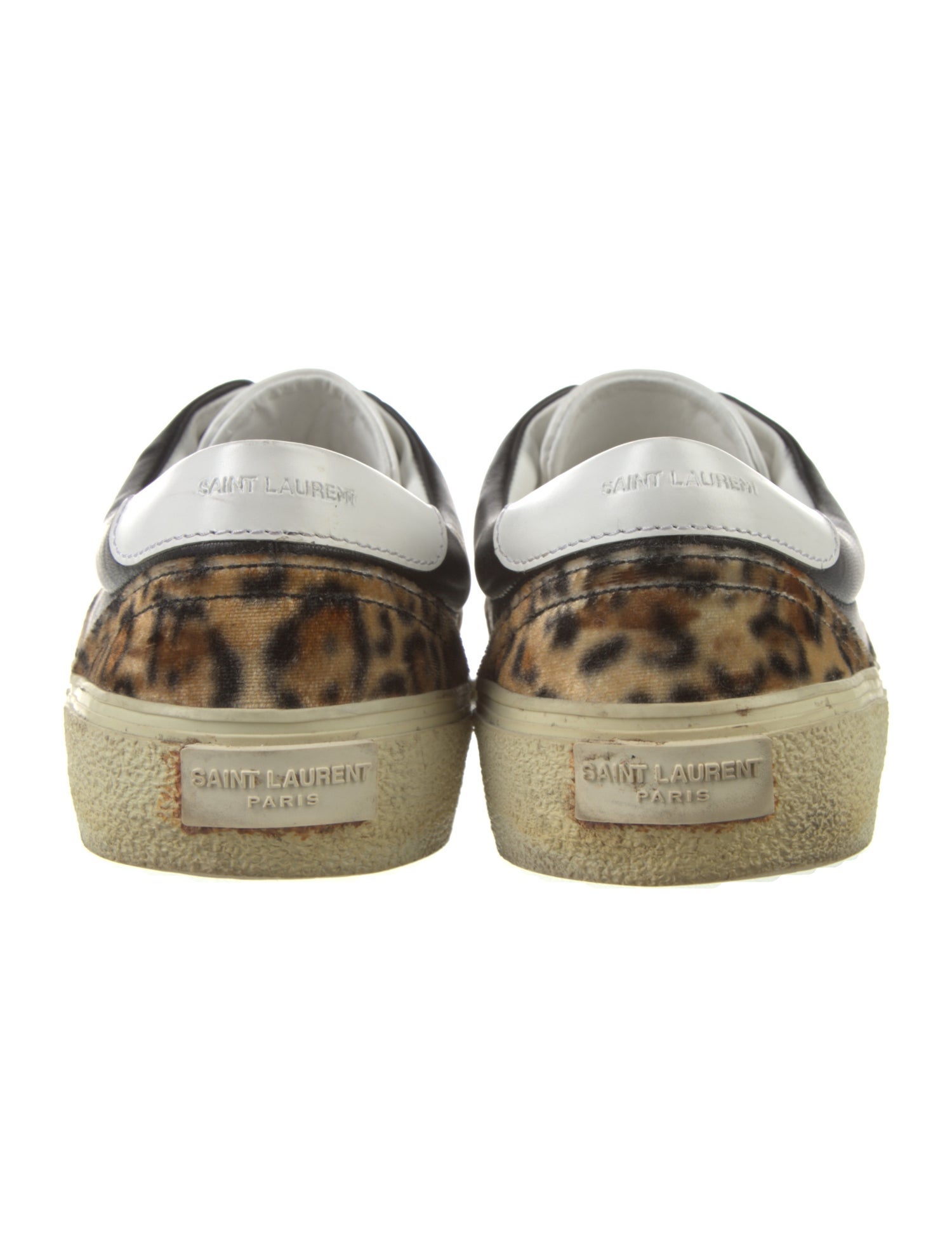 Saint Laurent Leather Animal Print Sneakers