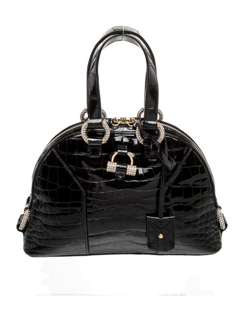 Yves Saint Laurent Rive Gauche Patent Leather Top Handle Bag