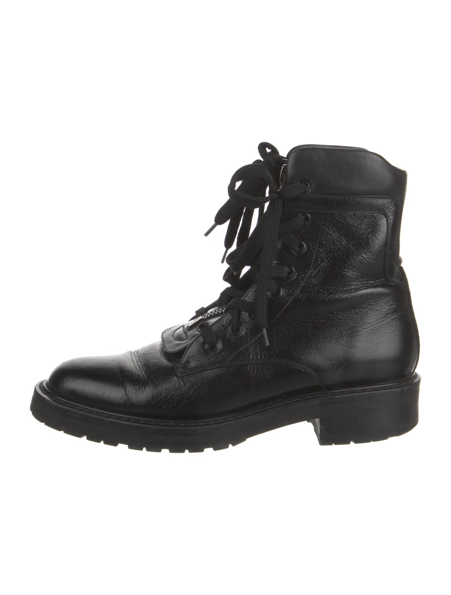 Saint Laurent Leather Combat Boots