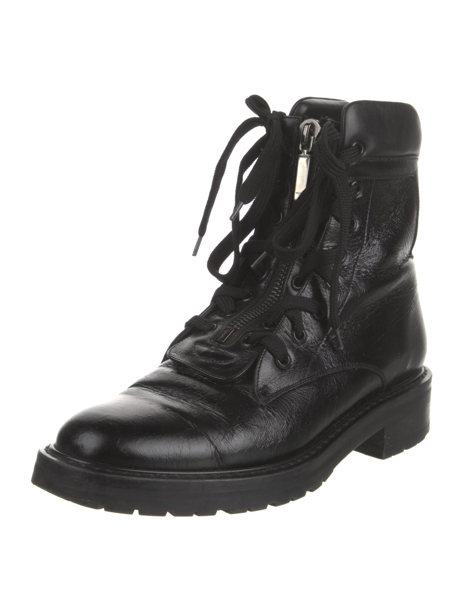 Saint Laurent Leather Combat Boots