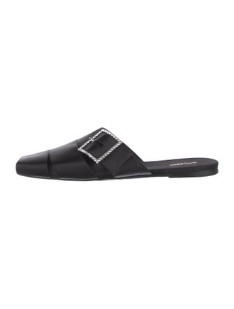 Saint Laurent Satin Crystal Embellishments Slippers