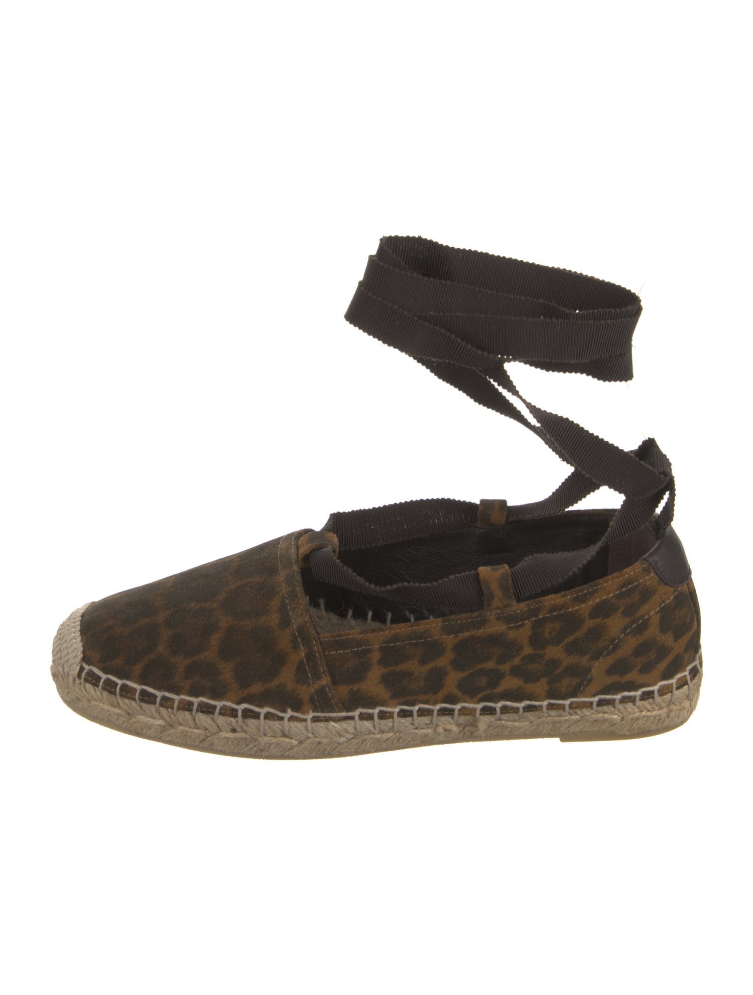 Saint Laurent Suede Animal Print Ballet Flats