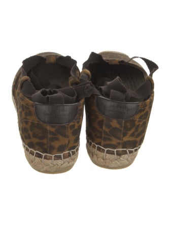 Saint Laurent Suede Animal Print Ballet Flats