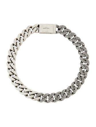 Saint Laurent Crystal Chain Necklace