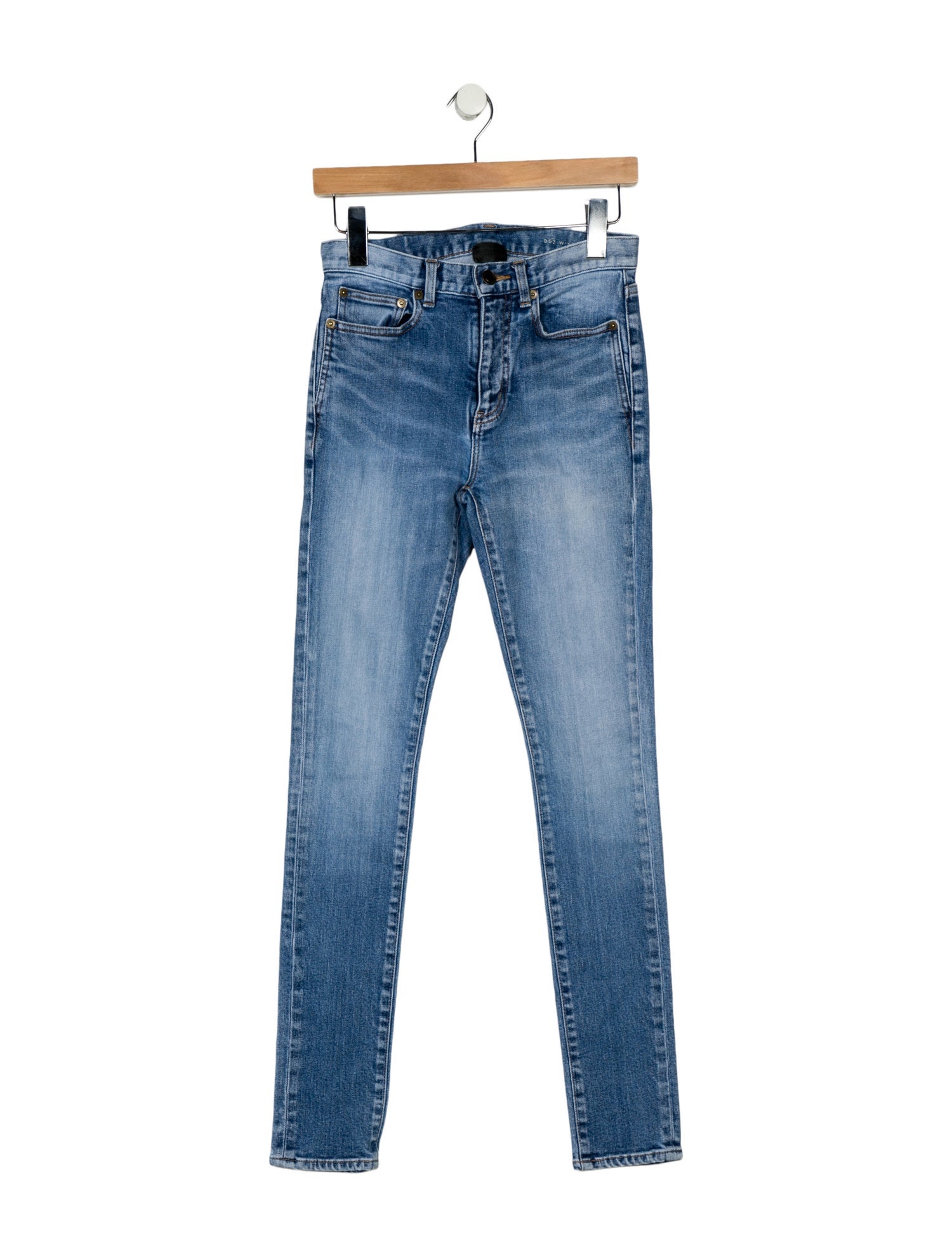 Saint Laurent Mid-Rise Skinny Leg Jeans