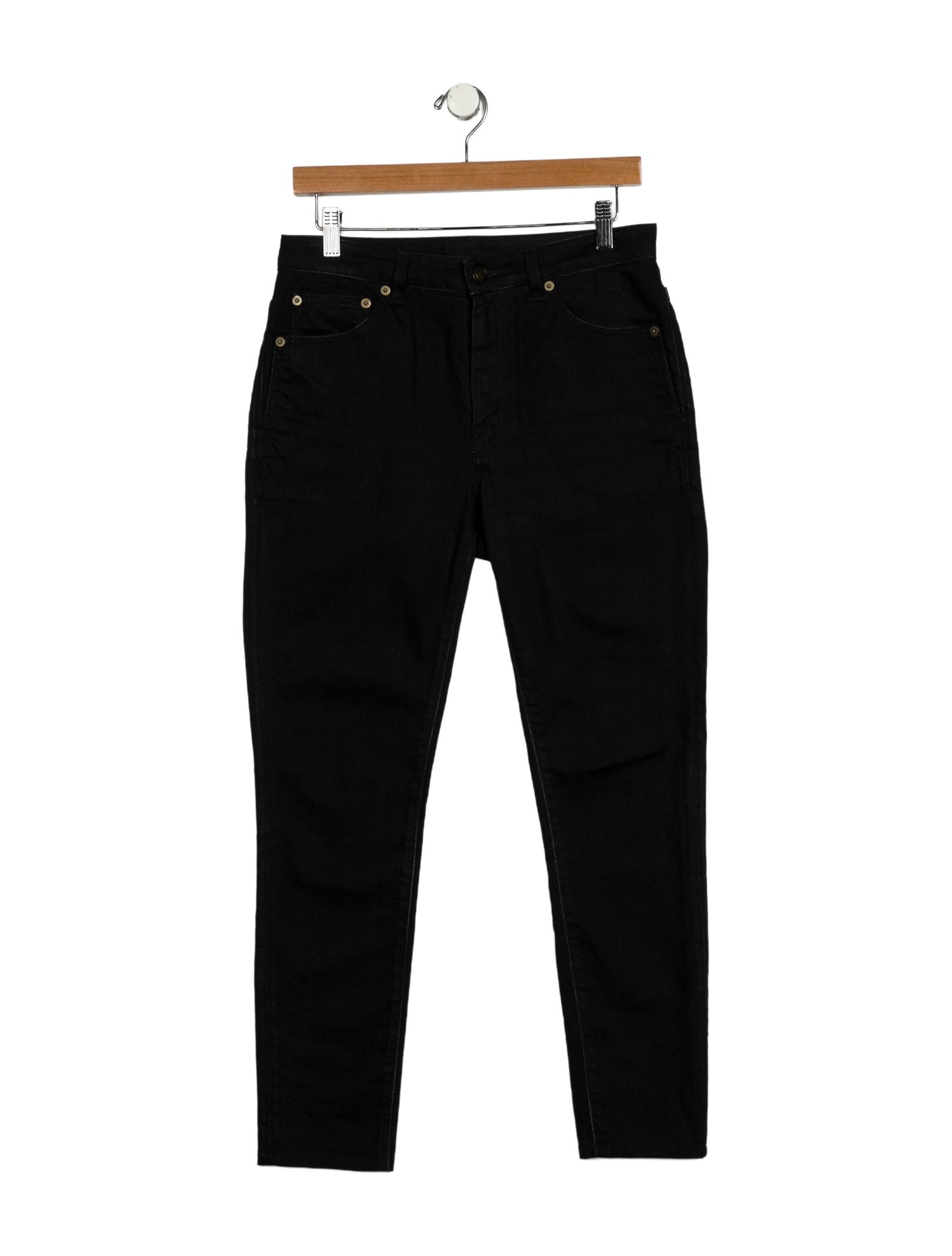 Saint Laurent Mid-Rise Skinny Leg Jeans