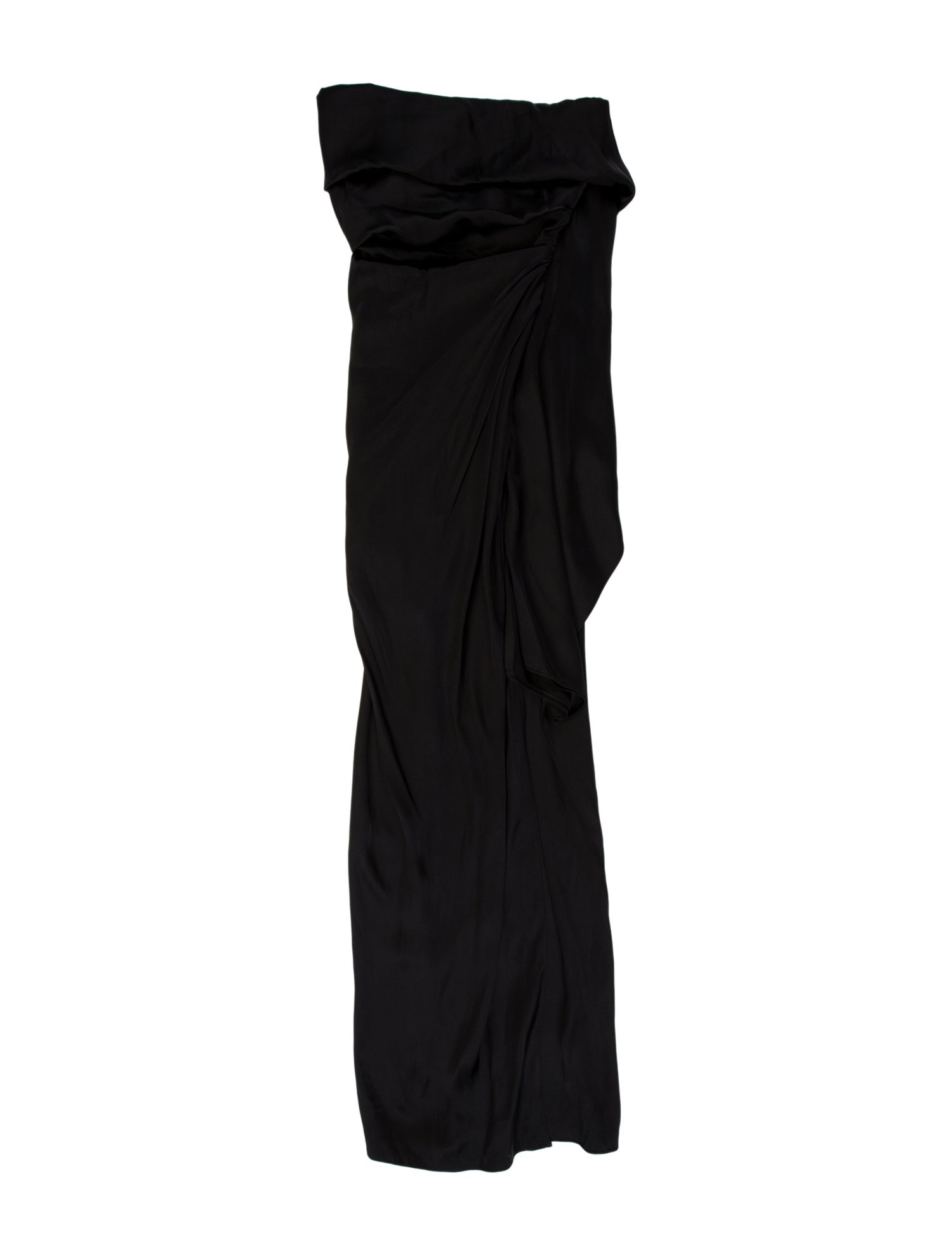 Saint Laurent Strapless Midi Length Dress