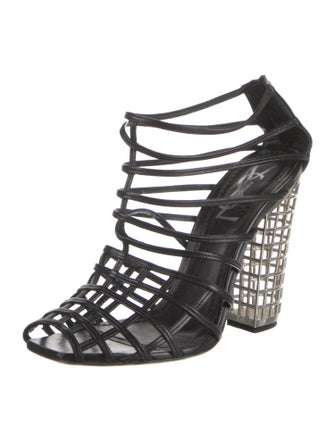 Yves Saint Laurent Rive Gauche Leather Gladiator Sandals