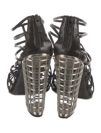 Yves Saint Laurent Rive Gauche Leather Gladiator Sandals