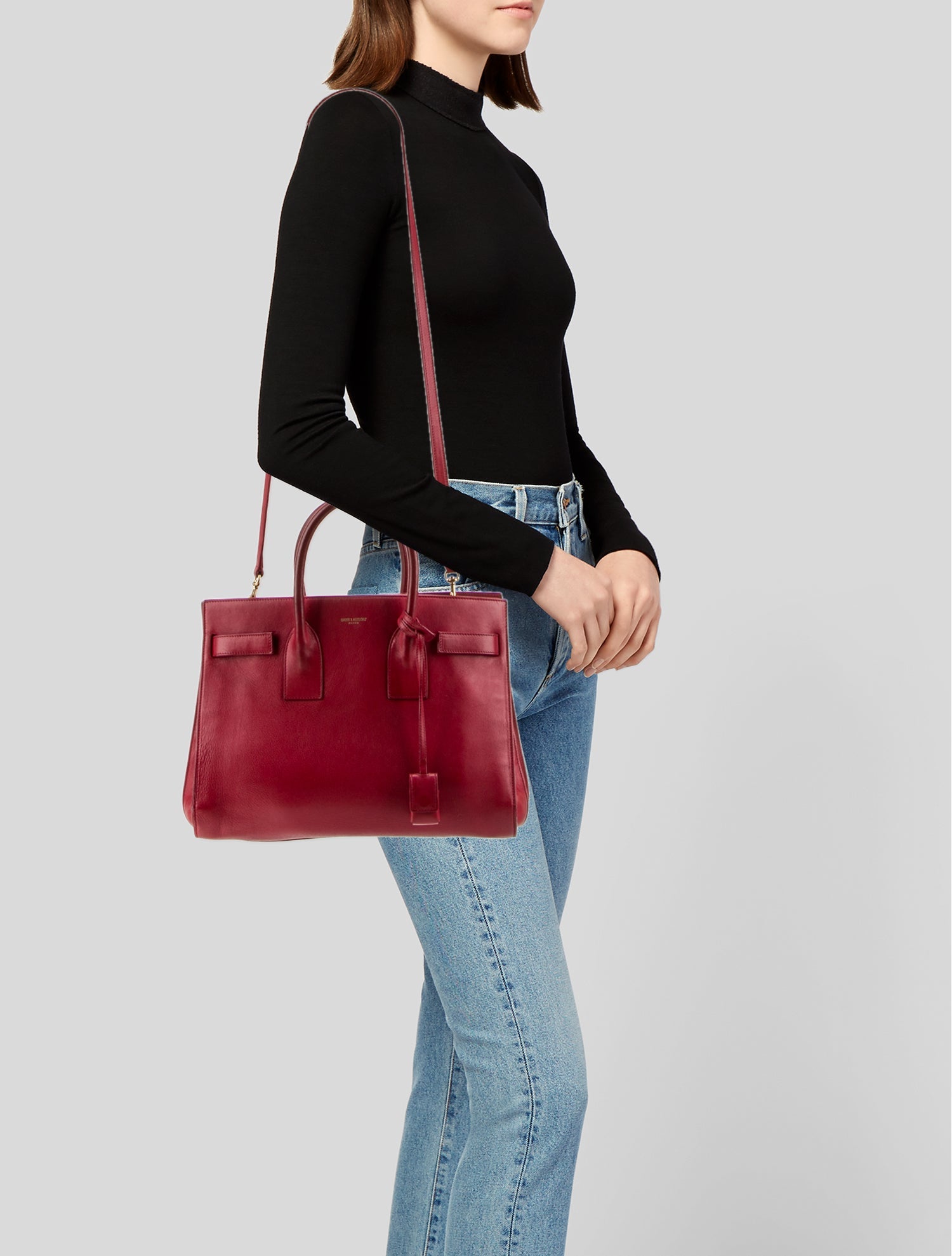 Saint Laurent Leather Sac De Jour Small