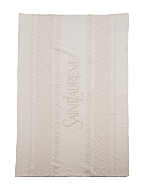 Saint Laurent Wool Blend Throw Blanket