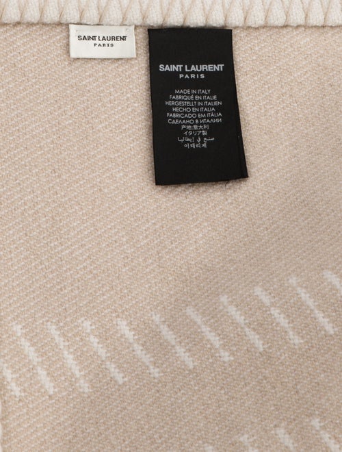 Saint Laurent Wool Blend Throw Blanket