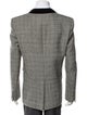 Saint Laurent Virgin Wool Plaid Print Blazer