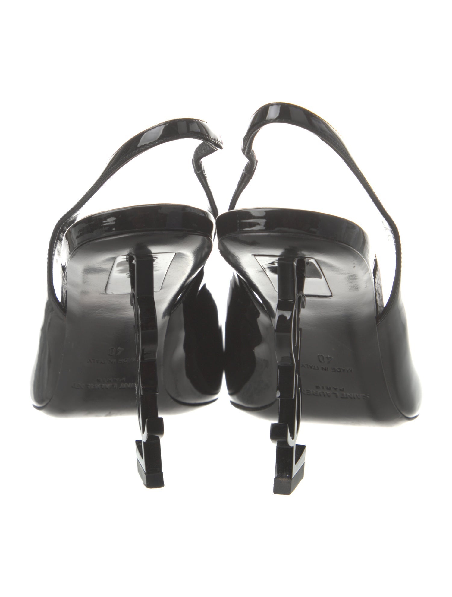 Saint Laurent Patent Leather Slingback Pumps