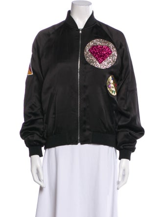 Saint Laurent Graphic Print Bomber Jacket