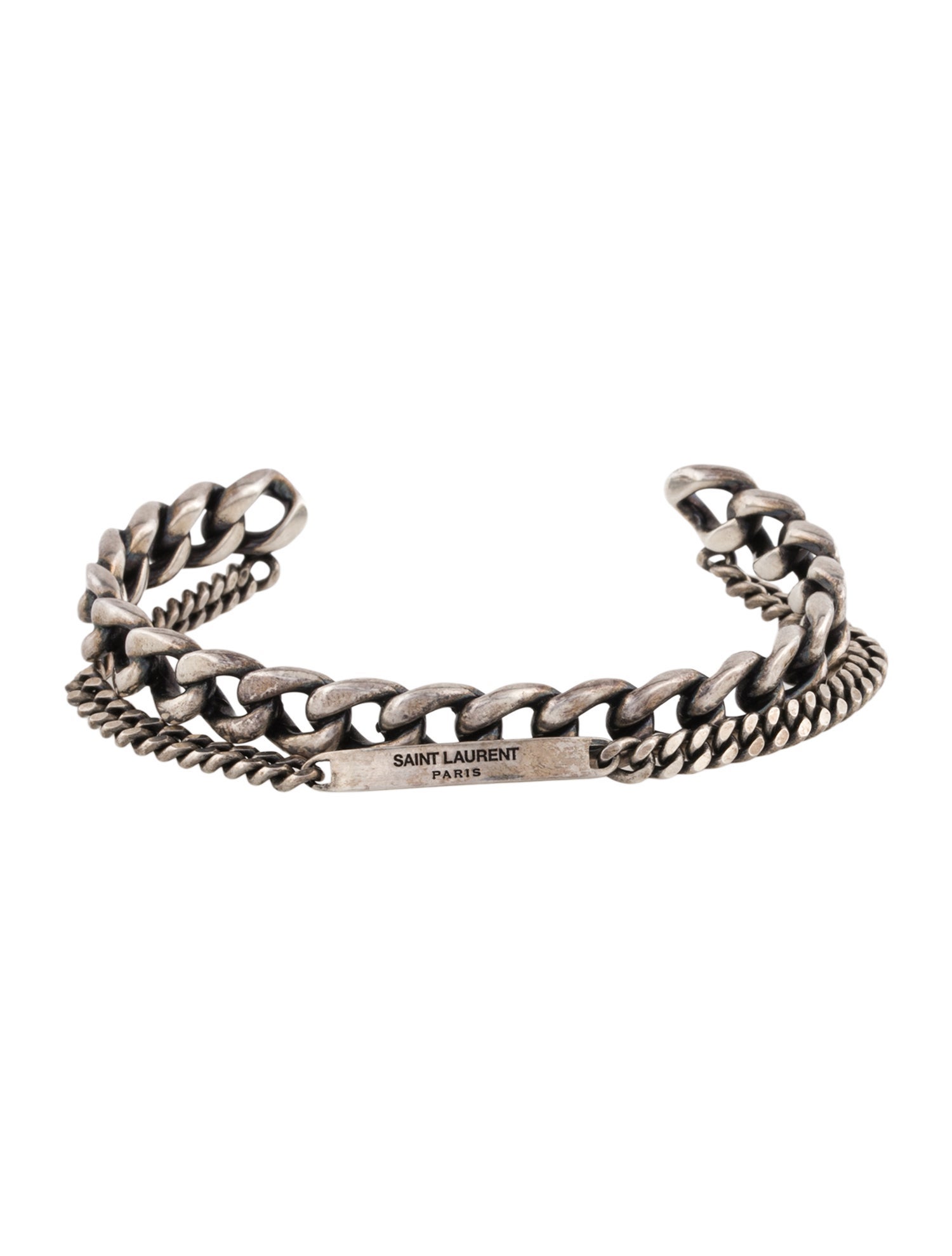 Saint Laurent Double Chain Cuff Bracelet