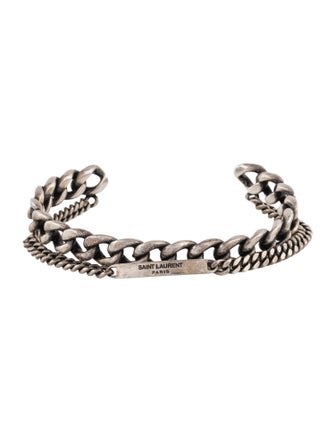 Saint Laurent Double Chain Cuff Bracelet