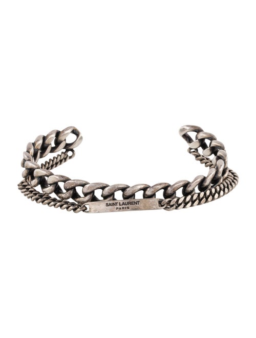 Saint Laurent Double Chain Cuff Bracelet
