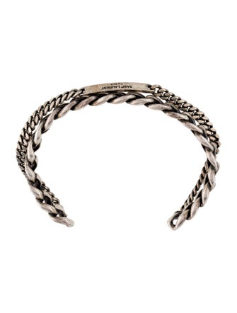 Saint Laurent Double Chain Cuff Bracelet