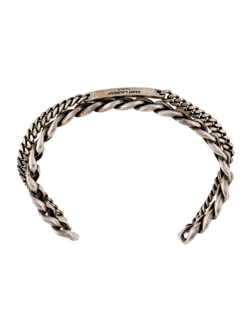 Saint Laurent Double Chain Cuff Bracelet