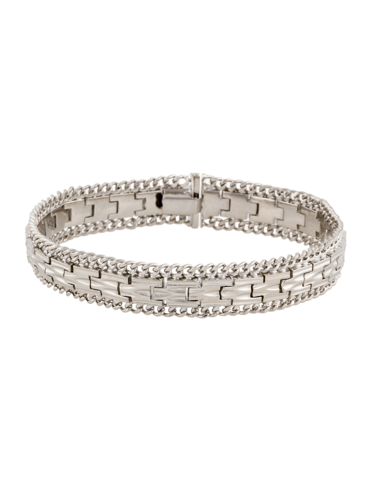 Saint Laurent Articulated Pattern Link Bracelet