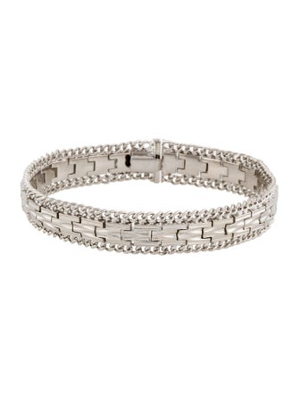 Saint Laurent Articulated Pattern Link Bracelet