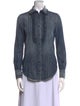 Saint Laurent Long Sleeve Button-Up Top