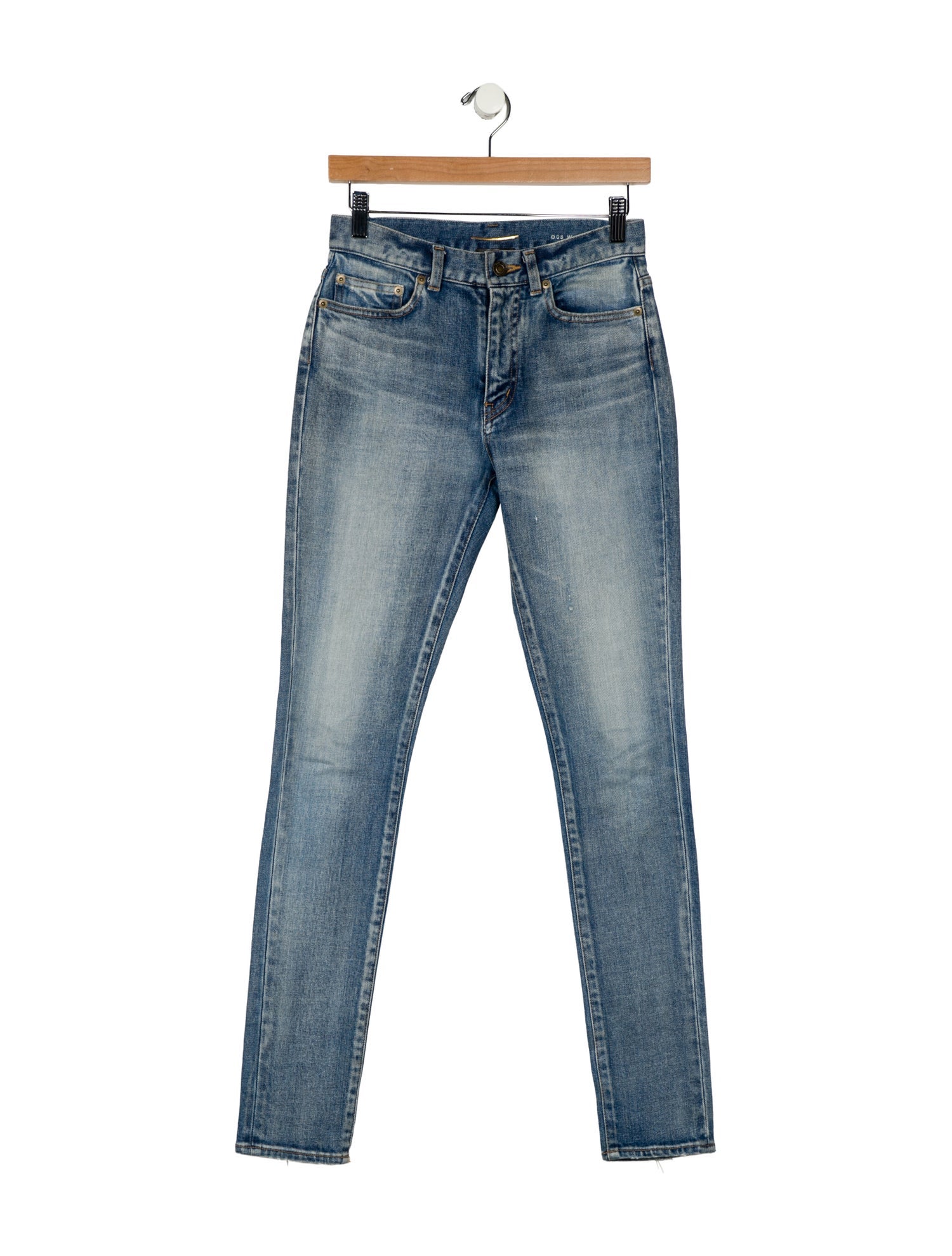 Saint Laurent Mid-Rise Skinny Leg Jeans