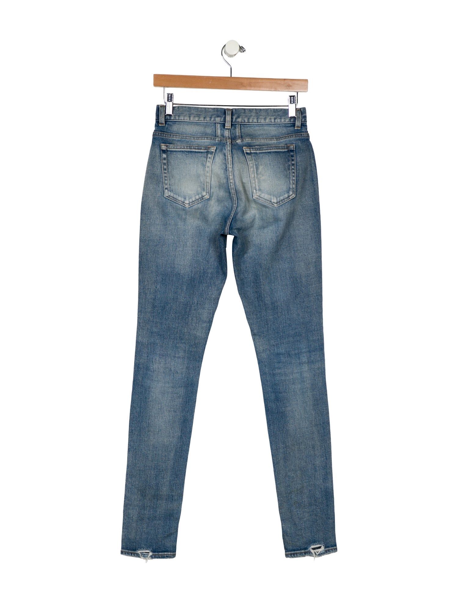 Saint Laurent Mid-Rise Skinny Leg Jeans