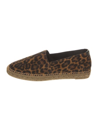 Saint Laurent Suede Animal Print Espadrilles