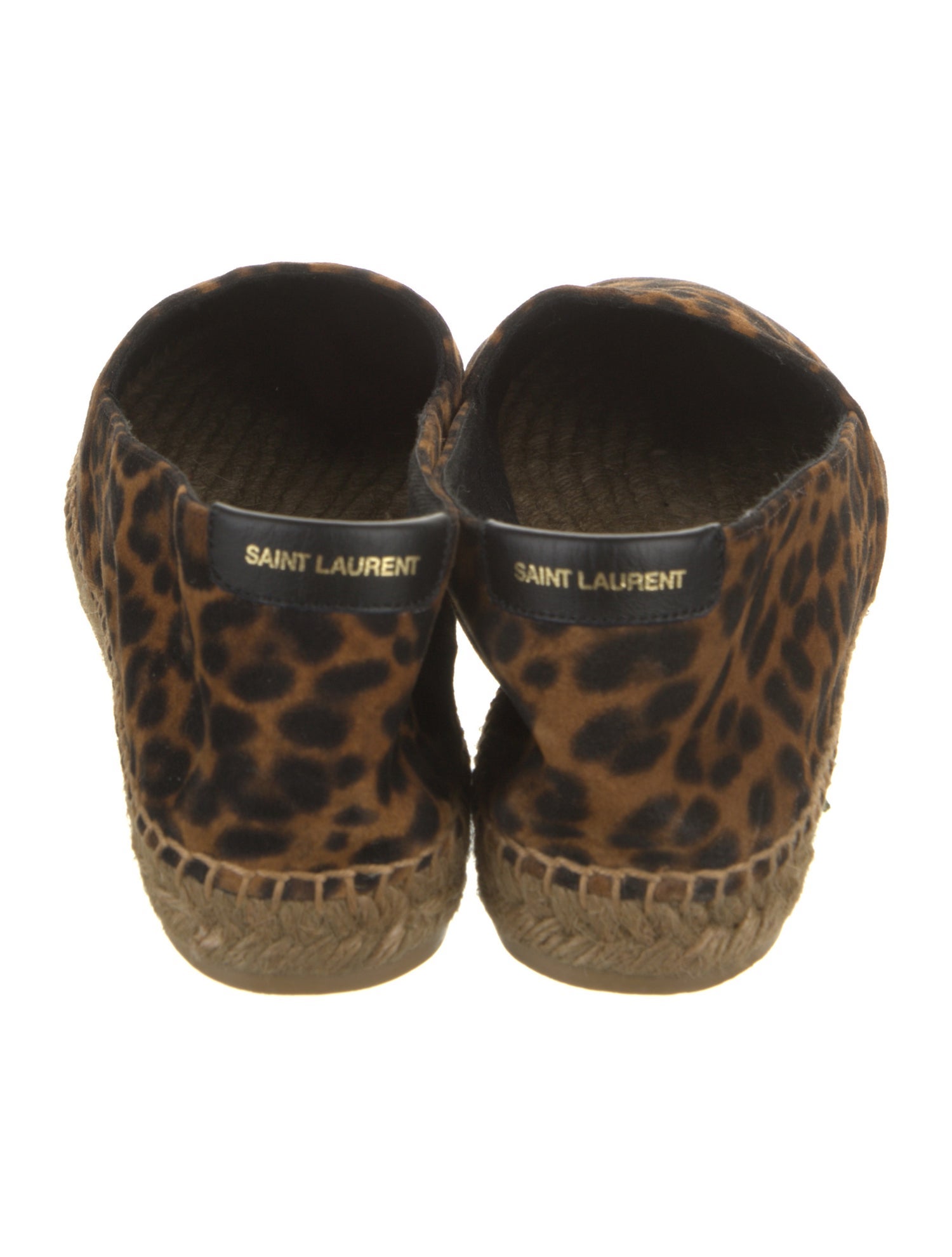 Saint Laurent Suede Animal Print Espadrilles