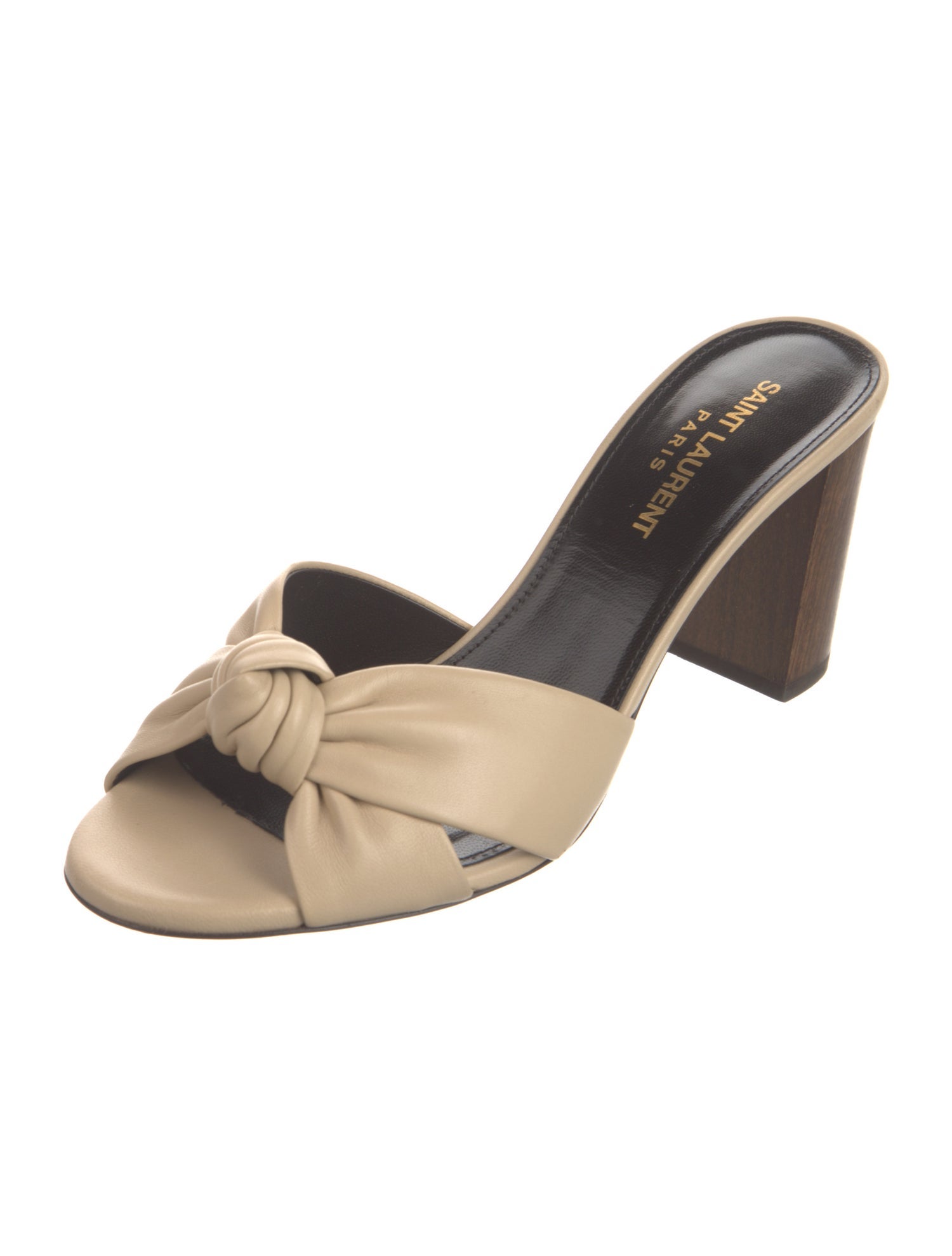 Saint Laurent Leather Slides