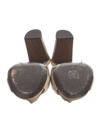 Saint Laurent Leather Slides