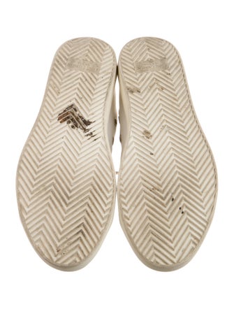 Saint Laurent Canvas Leather Trim Embellishment Sneakers