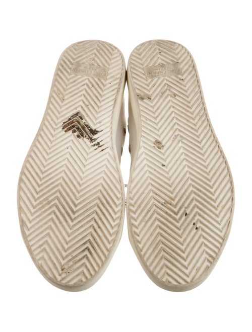 Saint Laurent Canvas Leather Trim Embellishment Sneakers