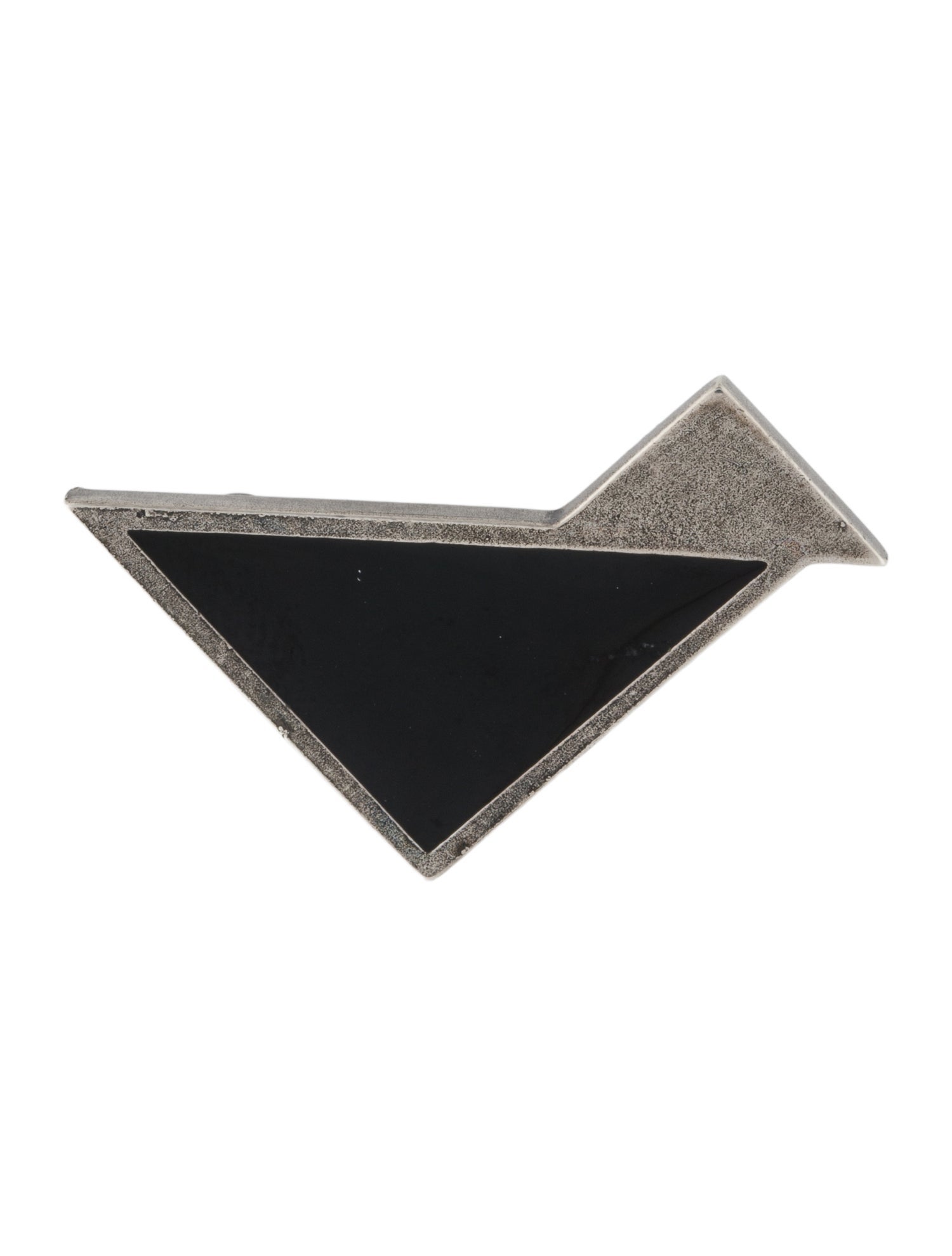 Saint Laurent Enamel Geometric Brooch