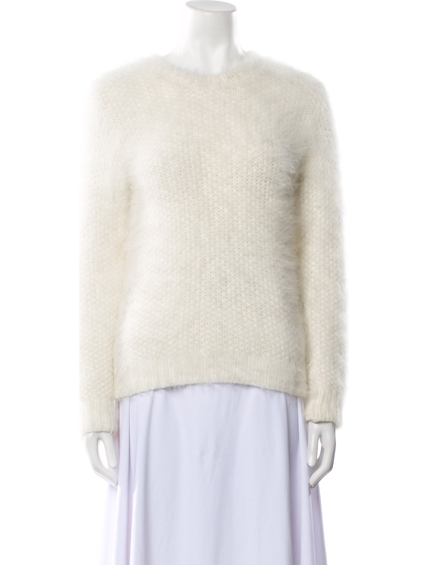 Saint Laurent Angora Crew Neck Sweater