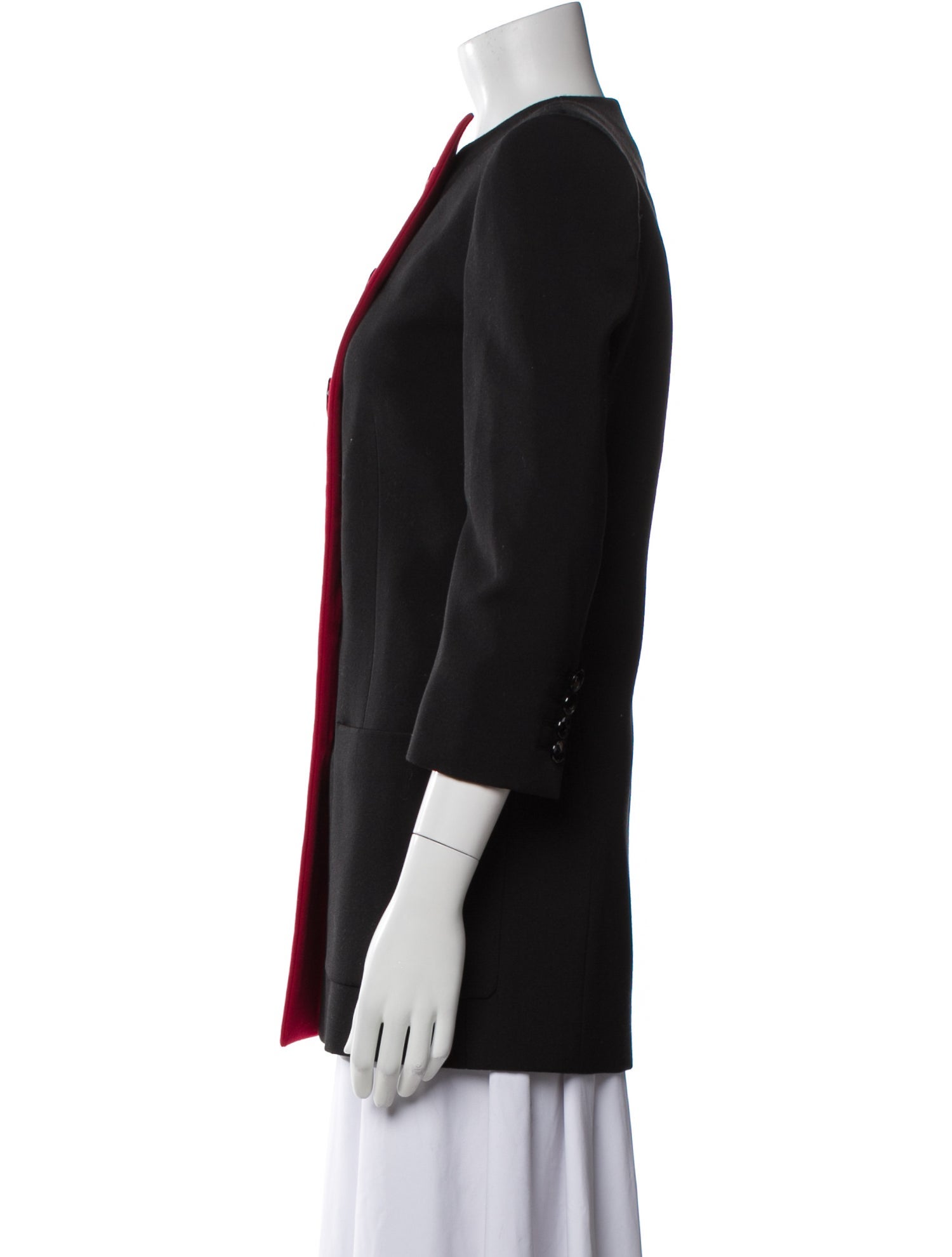 Saint Laurent Wool Colorblock Pattern Jacket